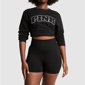 PINK Victoria's Secret Black Bike Shorts SZ XXL